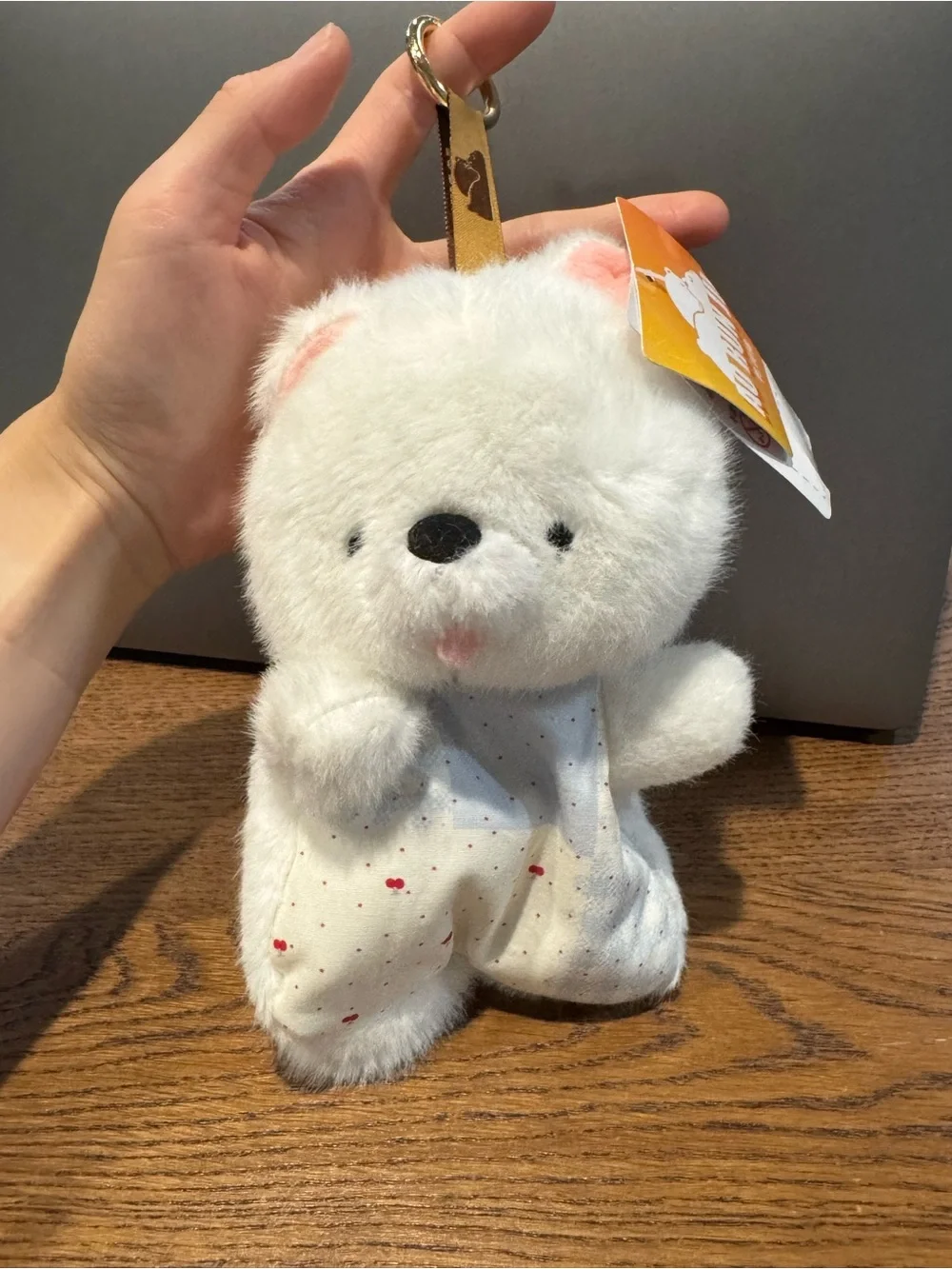 Cute Samoyed Bean Bag Plush – 6.3” Patterned Outfit Stuffed Dog Keychain